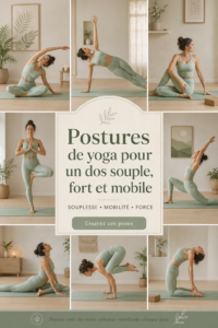 Femme pratiquant le yoga dans un parc, visant à renforcer sa colonne vertébrale