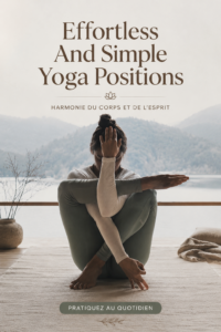 Femme pratiquant une posture de yoga simple dans un jardin