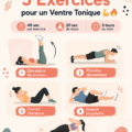 Femme réalisant des exercices abdos dans un cadre serein à la maison.
