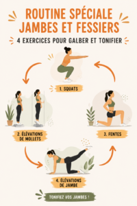 Femme réalisant des exercices de jambes et fessiers à la maison