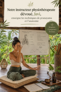 Personne pratiquant le pranayama dans un environnement calme et apaisant, illustrant l'équilibre entre corps et esprit.