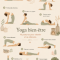 Femme en position de yoga relaxante dans un cadre intérieur apaisant