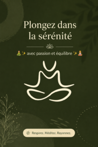 Femme pratiquant le yoga dans un espace calme et apaisant, symbolisant la sérénité.