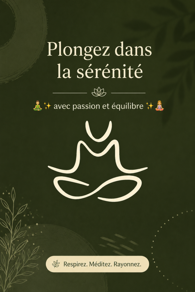 Femme pratiquant le yoga dans un espace calme et apaisant, symbolisant la sérénité.