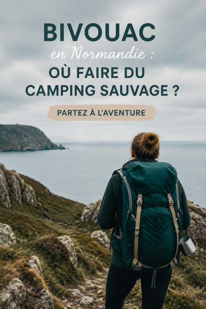Un bivouac dans un cadre naturel en Normandie, avec une tente et des paysages verdoyants