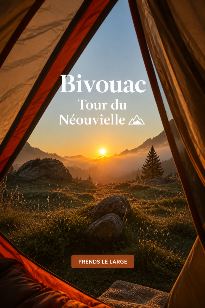 Bivouac au Néouvielle avec vue sur les montagnes
