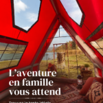Une belle tente familiale installée dans la nature, prête pour l'aventure.