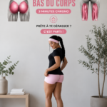 Femme effectuant des exercices pour le bas du corps pendant un défi de 3 minutes