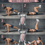Une femme pratiquant des exercices abdominaux à la maison