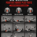 Femme effectuant un exercice de renforcement du core dans un cadre chaleureux et accueillant.