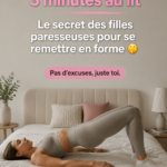 Femme pratiquant un entraînement rapide de 3 minutes à la maison