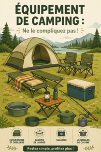 Groupe de femmes préparant leur équipement de camping dans la nature