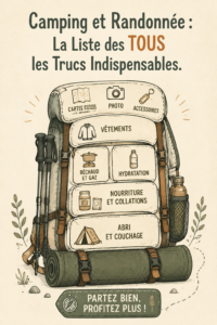 Un groupe de femmes préparant leur matériel de camping et randonnée en pleine nature.