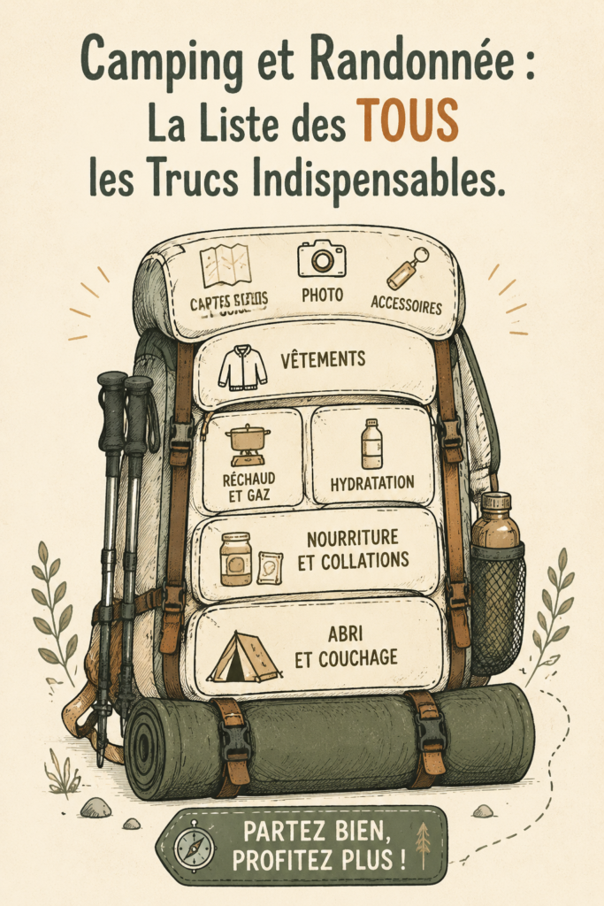 Un groupe de femmes préparant leur matériel de camping et randonnée en pleine nature.