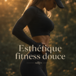 Une femme s'entraînant dans une tenue sportive douce et élégante