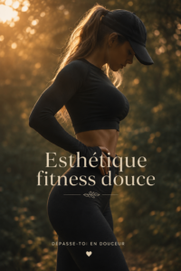 Une femme s'entraînant dans une tenue sportive douce et élégante