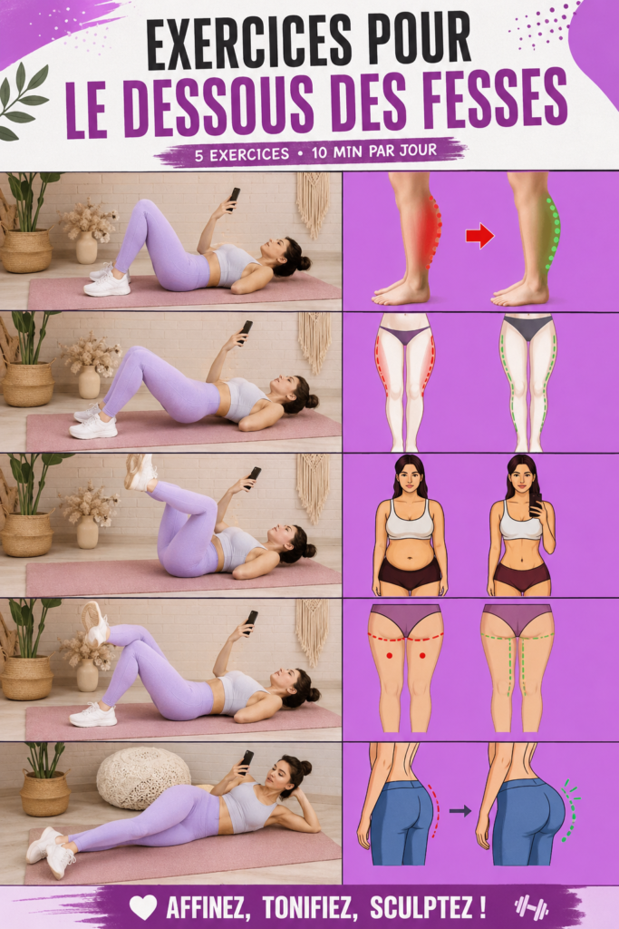 Femme effectuant des squats pour tonifier ses fessiers dans un salon