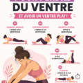Femme souriante montrant son ventre plat après avoir suivi des conseils de santé.