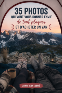 Un magnifique van garé au bord d'un lac, soulignant l'esprit aventureux du vanlife.