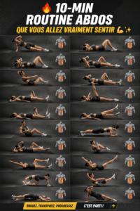 Femme en train de faire des abdominaux au sol, illustrant une routine d'exercices rapide et efficace.