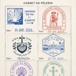 Pèlerins marchant le long du Camino de Santiago à travers des paysages pittoresques