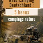 Un camping en pleine nature en Allemagne offrant des paysages verdoyants et des espaces de détente.