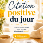 Image inspirante avec une citation positive pour illuminer votre journée.