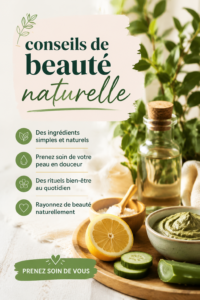 Femme souriante appliquant des soins de beauté naturelle sur son visage