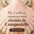 Randonnée sur le chemin de Compostelle avec des paysages verdoyants.