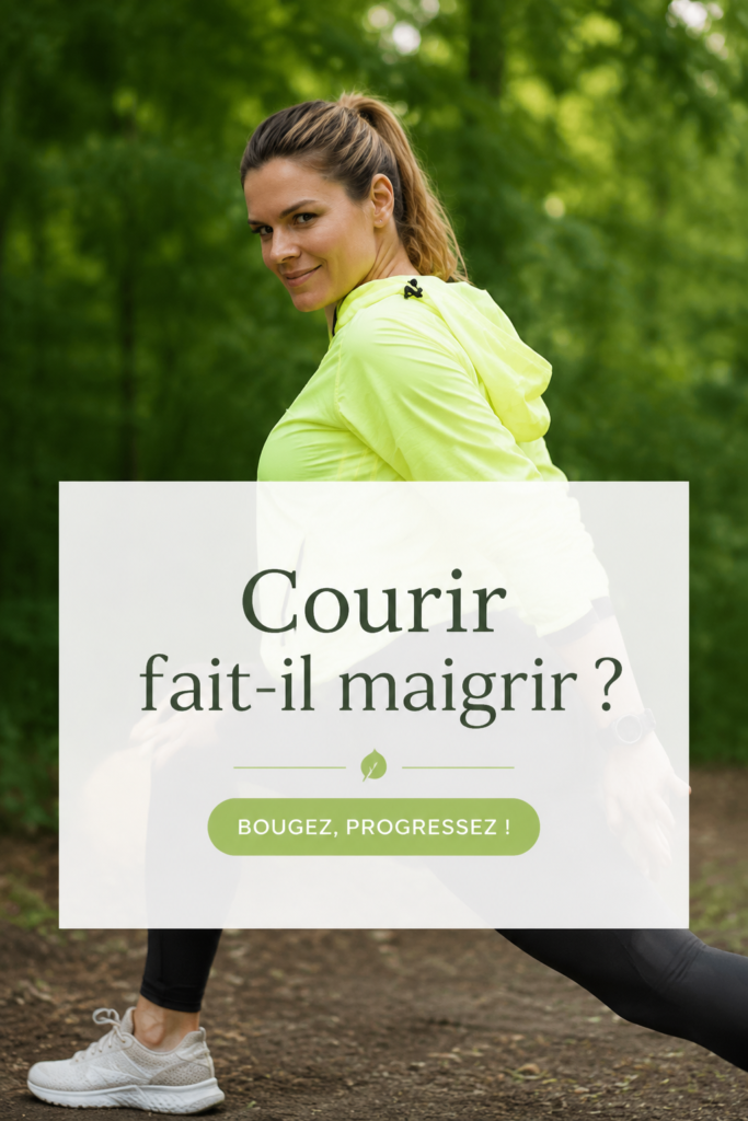 Femme en train de courir dans un parc, représentative de l'activité physique pour perdre du poids.