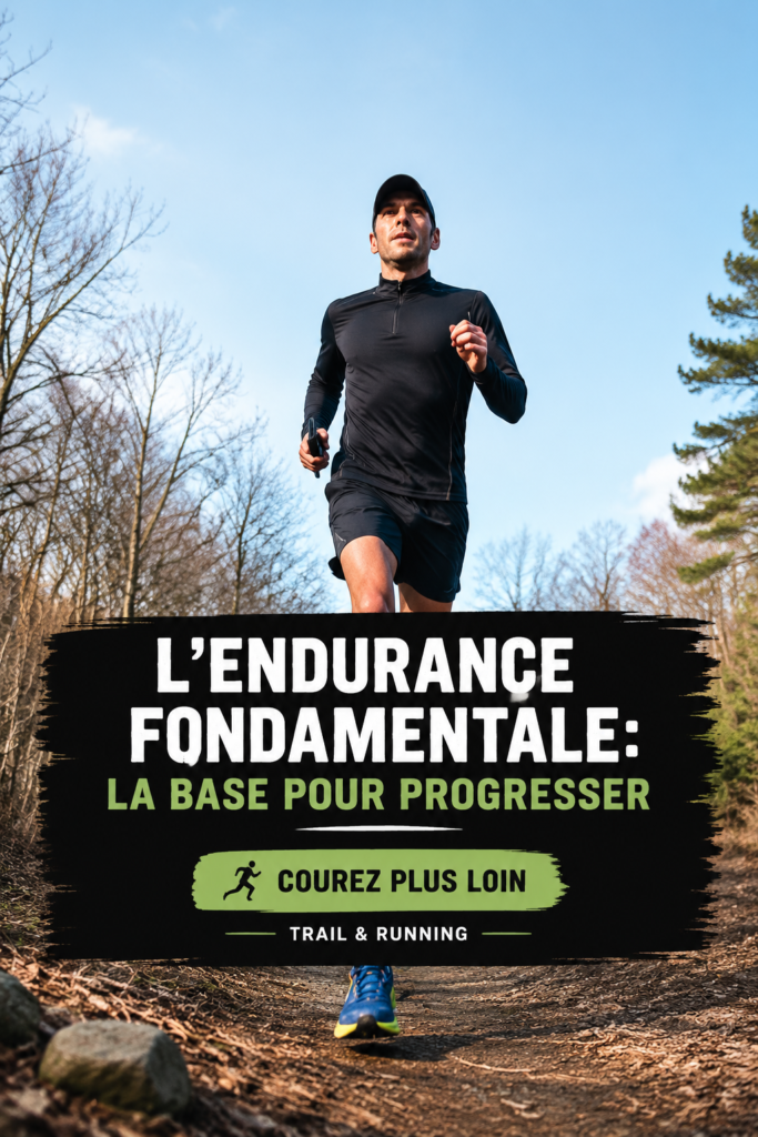 Une femme courant sur un sentier, symbolisant l'endurance fondamentale en trail.