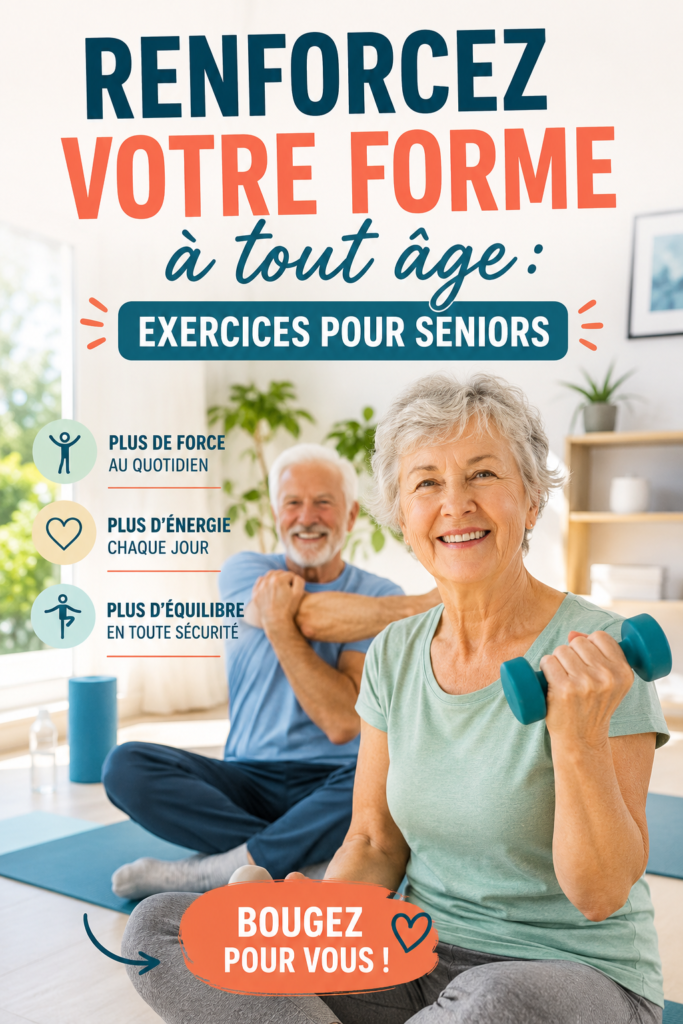 Femme senior faisant des exercices de fitness à la maison