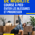 Exercices de mobilité pour la course à pied avec une femme en pleine séance d'étirement.