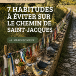 Femme marchant sur le chemin de Saint-Jacques, évitant les erreurs courantes de préparation