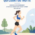 Femme adulte en pleine course en extérieur, illustrant l'importance de l'exercice