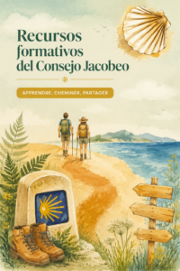 Exemple de ressources de formation du Conseil Jacobeo, affichant des modules et manuels d'apprentissage.
