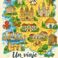 Vue panoramique sur les paysages verdoyants de la Galice, en Espagne.