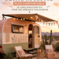 Une petite remorque à camper joliment décorée et accueillante