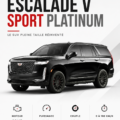 Cadillac Escalade V Sport Platinum 2024 sur une route panoramique