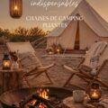 Une chaise de camping pliante dans un cadre de glamping confortable en pleine nature