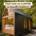 Un charmant hébergement de glamping en pleine nature, entouré d'arbres verdoyants.