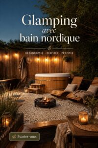 Hébergement glamping avec jacuzzi en pleine nature