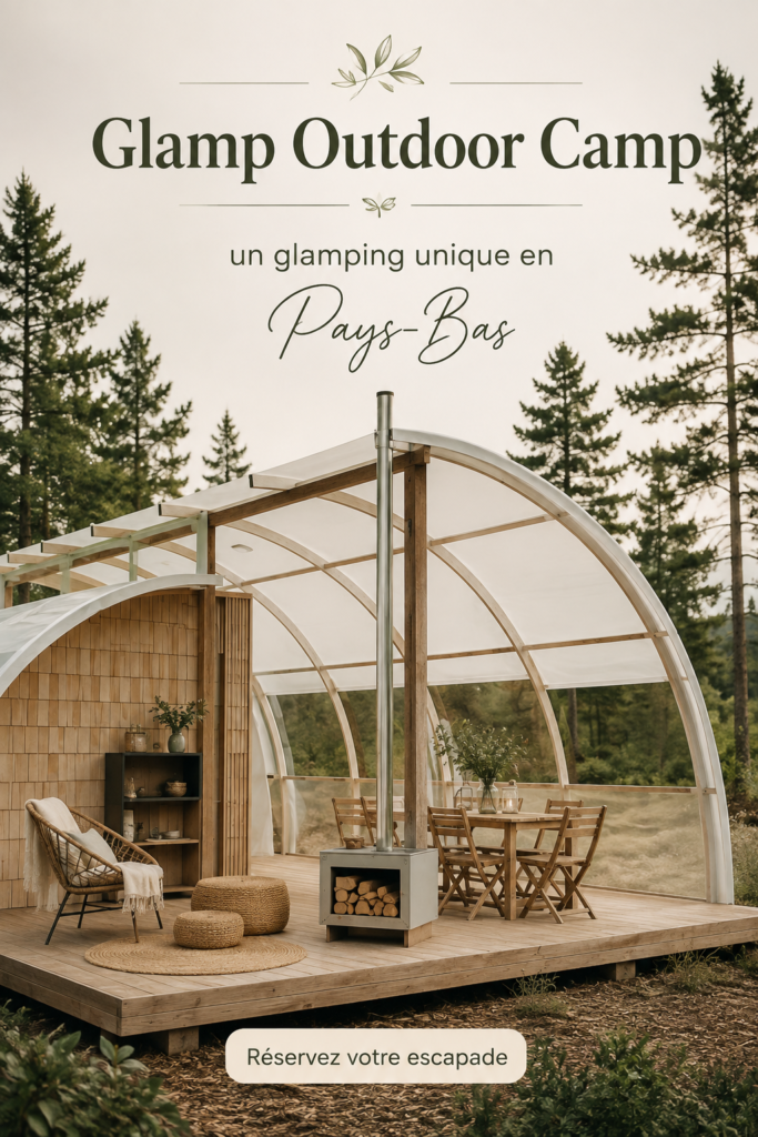 Un couple profitant d'une tente de glamping confortablement installée dans la nature
