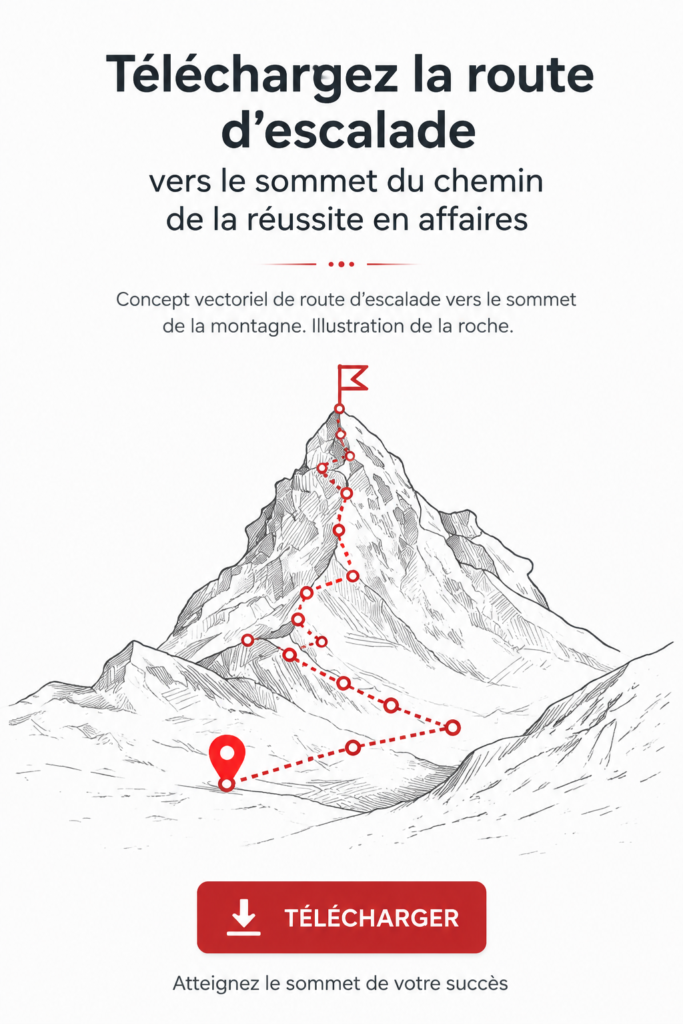Femme en train d'escalader un sommet dans la nature, prêt à atteindre de nouveaux objectifs.