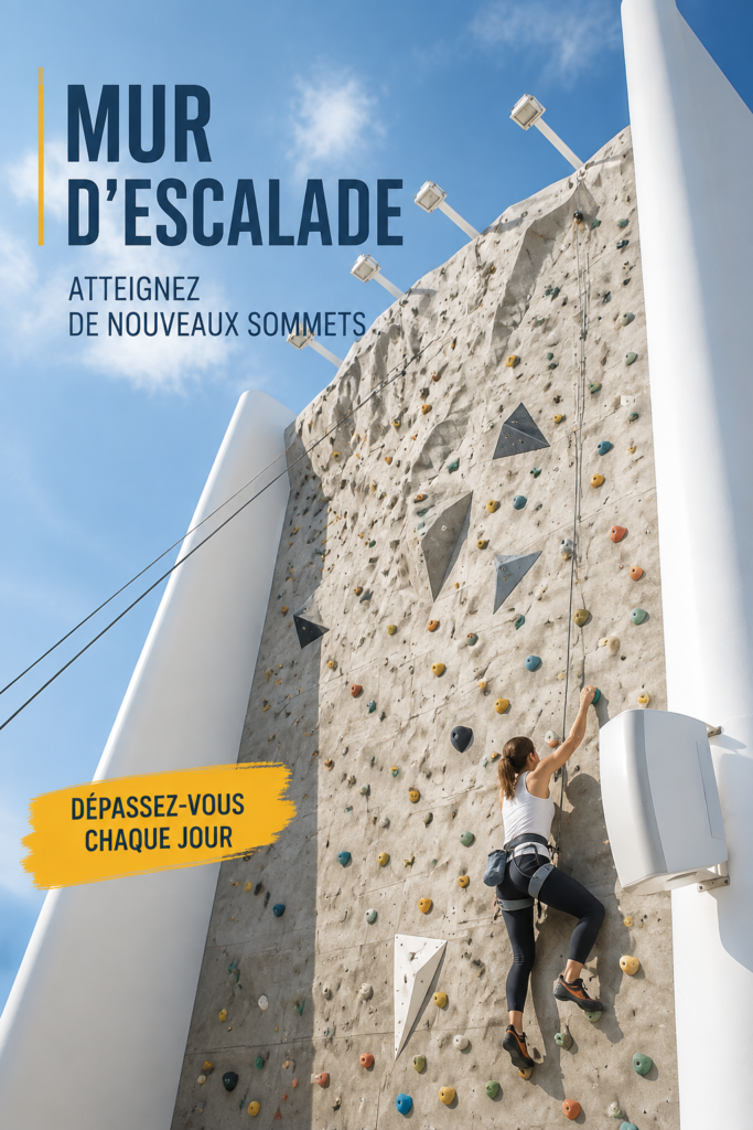 Mur d'escalade à domicile avec prises colorées pour enfants et adultes