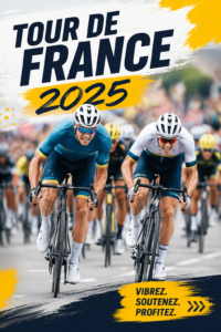 Affiche du Tour de France 2025 mettant en avant le parcours
