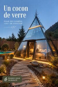 Chalet en verre cosy entouré de forêt