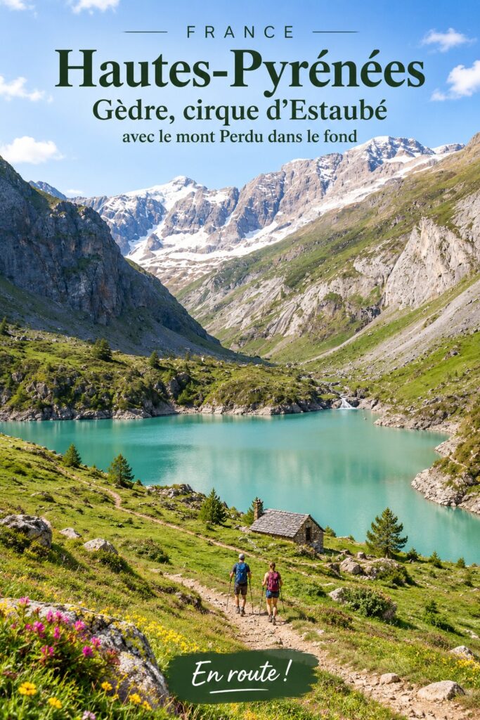 Vue panoramique sur le cirque d'Estaubé et le mont Perdu en arrière-plan