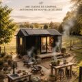 Cuisine de camp écoresponsable en pleine nature avec des matériaux naturels