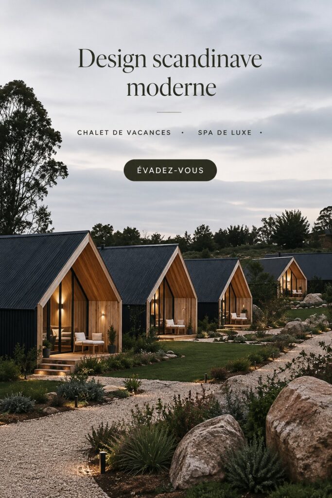 Chalet moderne au design scandinave lumineux et accueillant